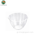 Στρογγυλό πλαστικό Pet Plastic Velyclacable Clear Food Container